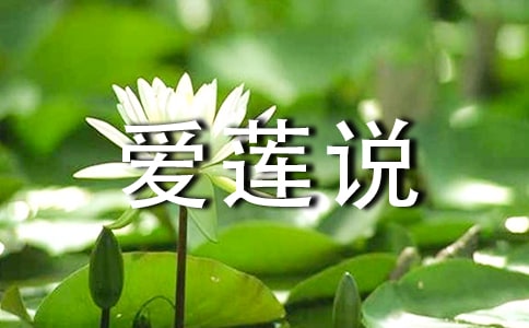 爱莲说作文300字三篇